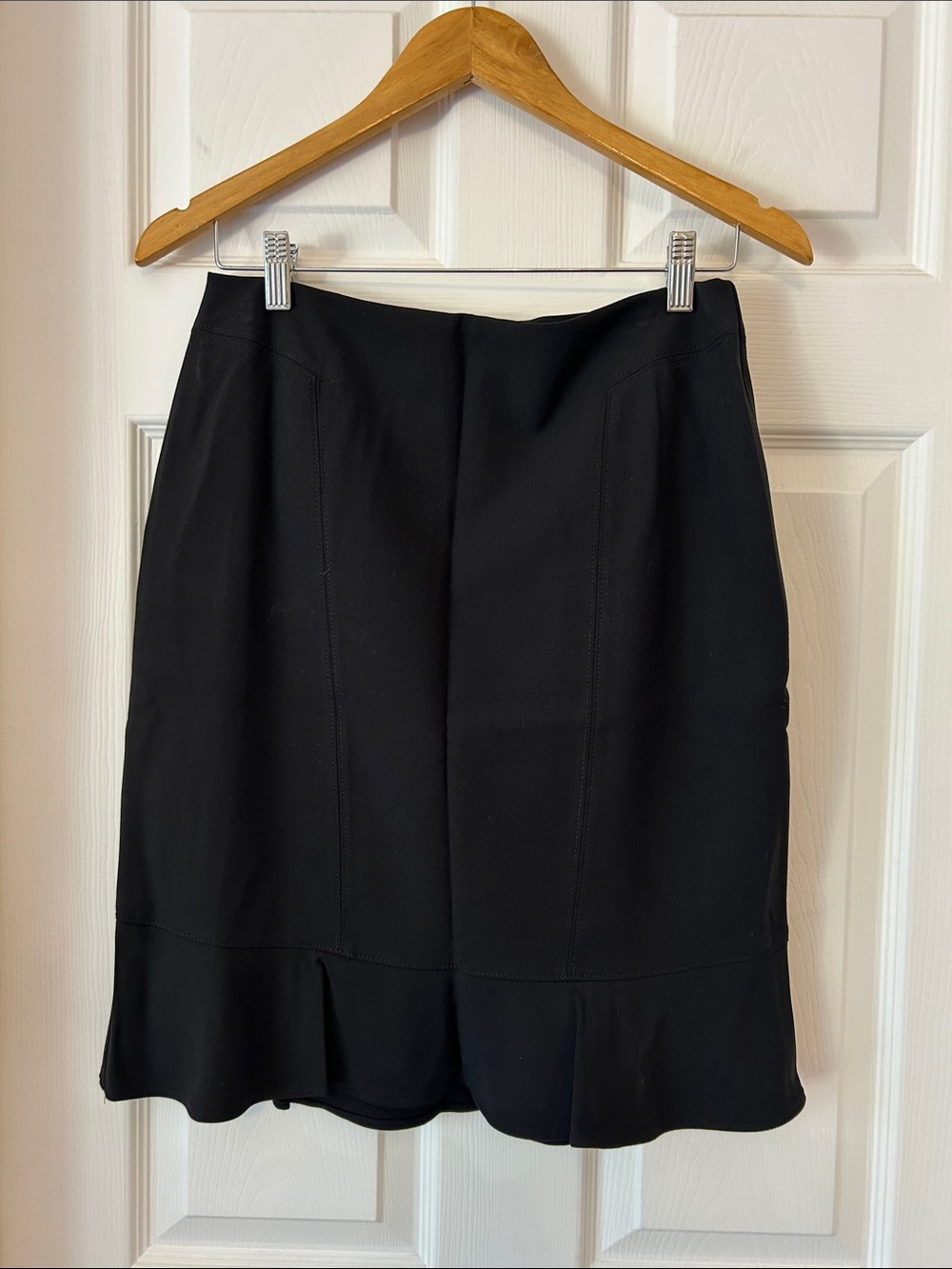 White House Black Market Black Pencil Skirt with Subtle Flared Hem